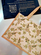 Khirad (خِرد) Embroidered Jute Tote Bag – Gold & Green Floral Tote for Women